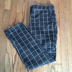 H&M patterned stretch mid-calf pants