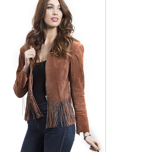 🚫SOLD🚫Vintage leather fringe jacket 1970s