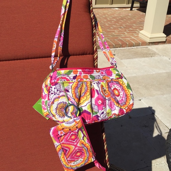 Vera Bradley BUNDLE! Frannie style purse & ID case