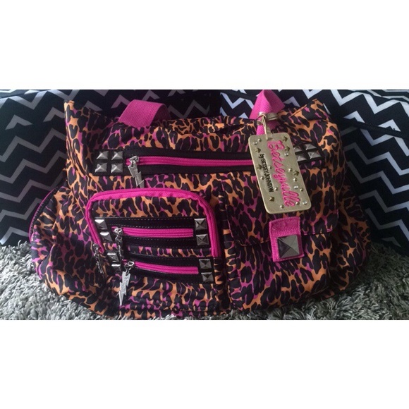 Betsey johnson cheetah overnight bag
