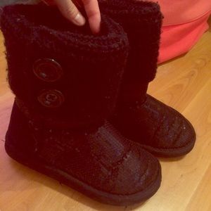 Sparkly black uggs