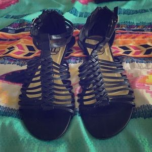 Black Gladiator Sandals