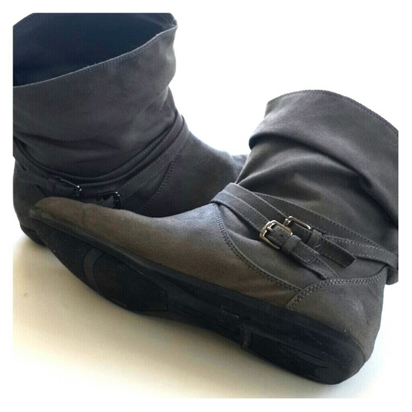 Gray boots