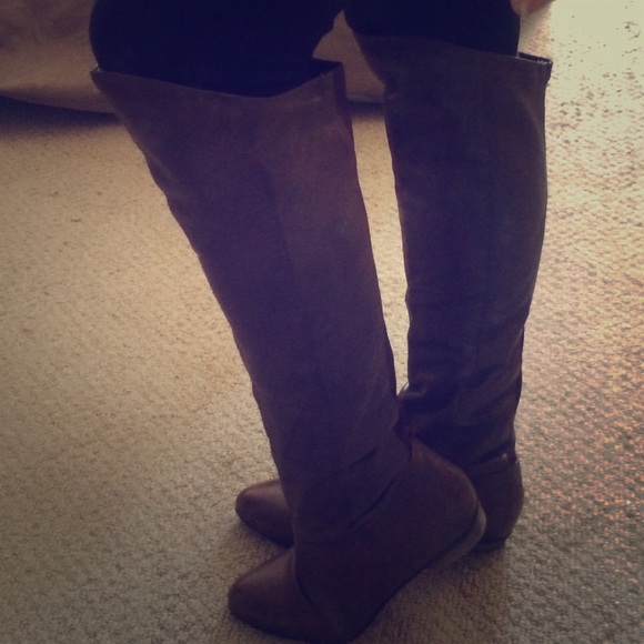 Steve Madden Tall Brown Leather Boots