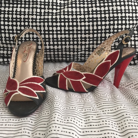 💕SOLD💕Poetic Licence Red Petal Strappy Heels