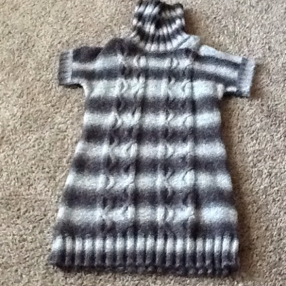 Gray Turtleneck Sweater Dress