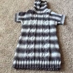 Gray Turtleneck Sweater Dress