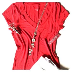 Candy Apple Red vNeck Tee ONLY