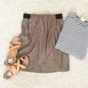Olive Green Tulip Skirt