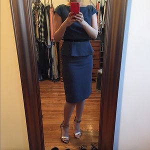 Tory Burch Ashley Cap-Sleeve Peplum Dress