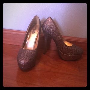 Charlotte Russe Purple Glitter Stillettos