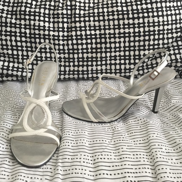 💕SOLD💕 Ralph Lauren Metallic Strappy heels
