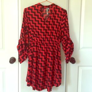 ModCloth bell-sleeve cinch waist dress