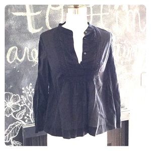 Black Madewell popover with lace front