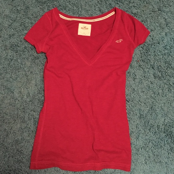 Small, dark red Hollister t-shirt