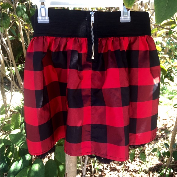Red Plaid Skirt