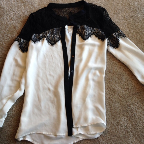 Black lace blouse