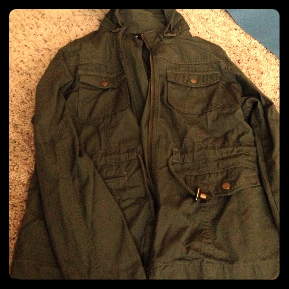 New green army type jacket