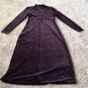 Brown Velvet Maxi Dress