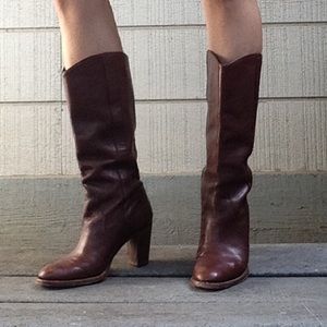 Michael Kors Brown Leather Boots