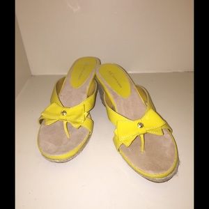 Sunshine Yellow Espadrille Sandals NWOT