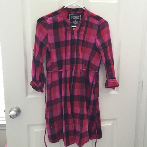 PINK Plaid Top Dress