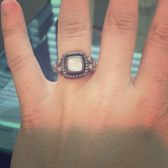 Silver and Pearl Ring