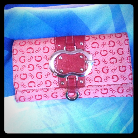 Red Guess wallet