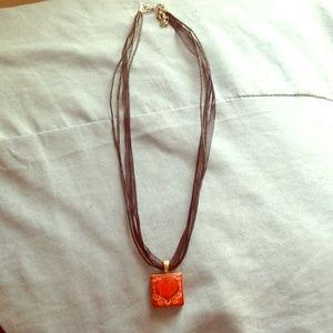 Heart Necklace w/ black decorative chain! ✨