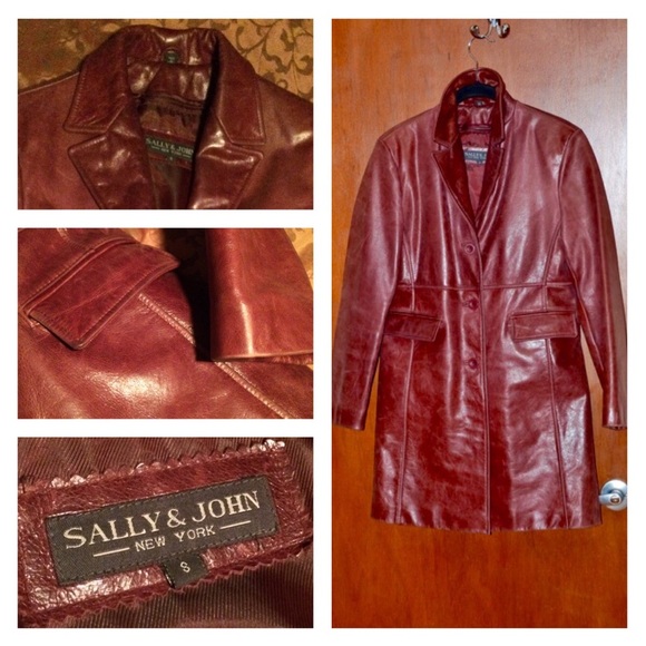 Vintage Burgundy/Red  Leather Jacket. Size S