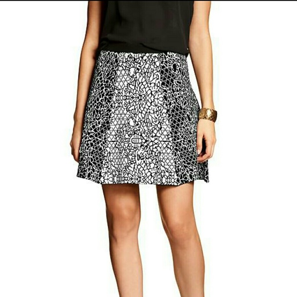 NWT PRINT FLARE SKIRT