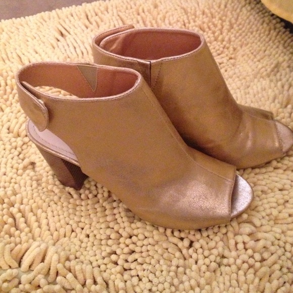 Gold booties