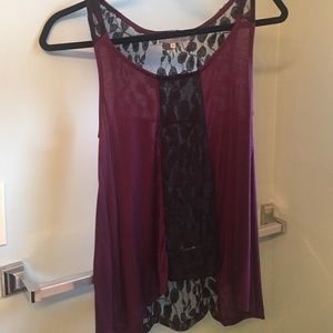 Purple and lace top