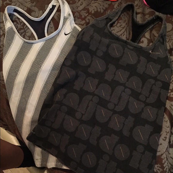 Nike Racerback tops with a sports bra inside