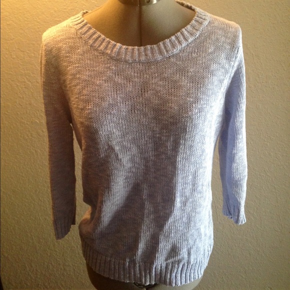 Light Blue/Periwinkle 3/4 sleeve Sweater