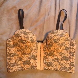 Pink lace bralette