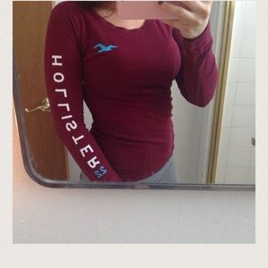 Burgundy l/s top