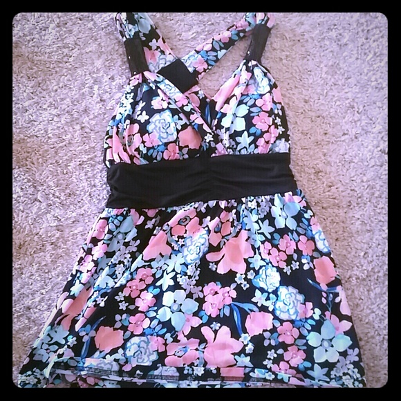 Fancy Racerback Tank Top - Floral Pattern