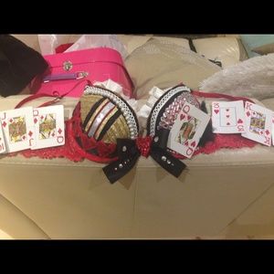 Custom Queen of Hearts rave bra size 36 B