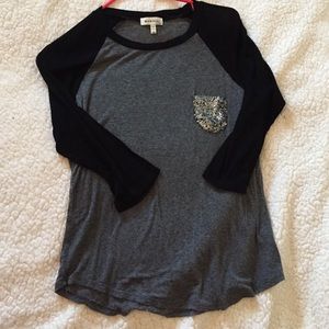Black and Gray Top