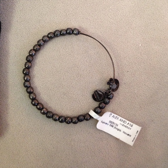 Alex&Ani Hematite Circle/Ball Wire Wrap