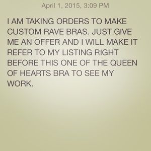Custom-hand made rave bras