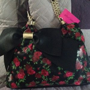 NWT Extra Large Betsey Johnson Satchel w/Chain Han