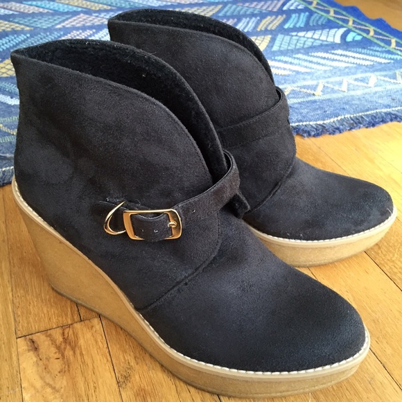 Stella McCartney Vegan Suede Pebble Ankle Boots