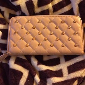 Pink peach colored clutch