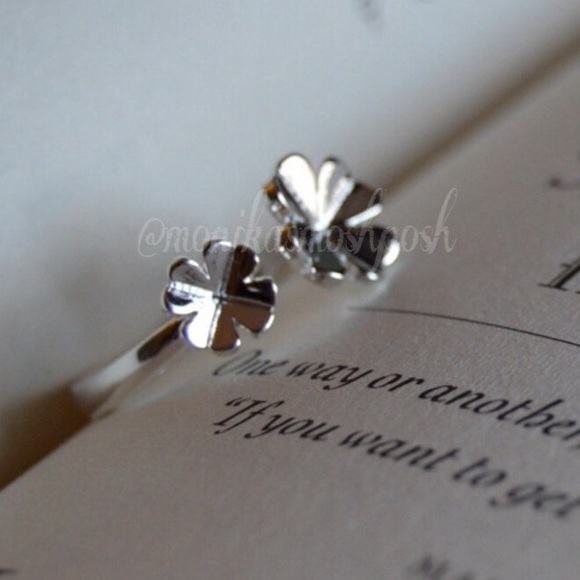 Adjustable Clover Wrap Ring 925 Unique