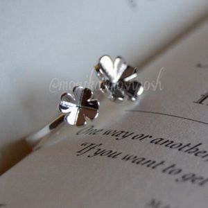 Adjustable Clover Wrap Ring 925 Unique