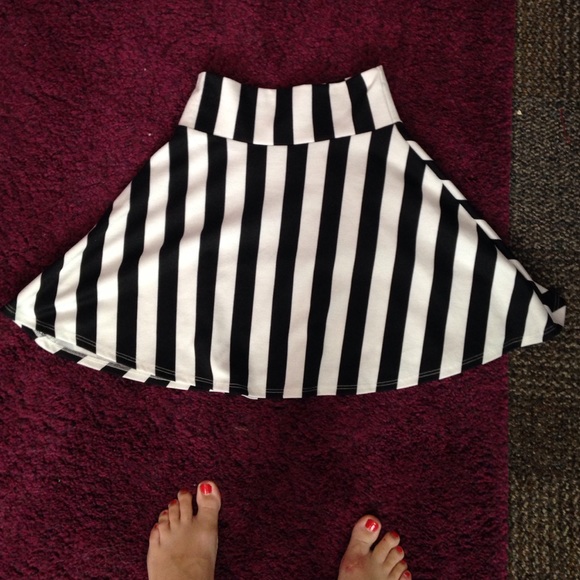 Striped Skater Skirt