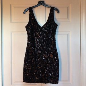 Black Sequin Dress