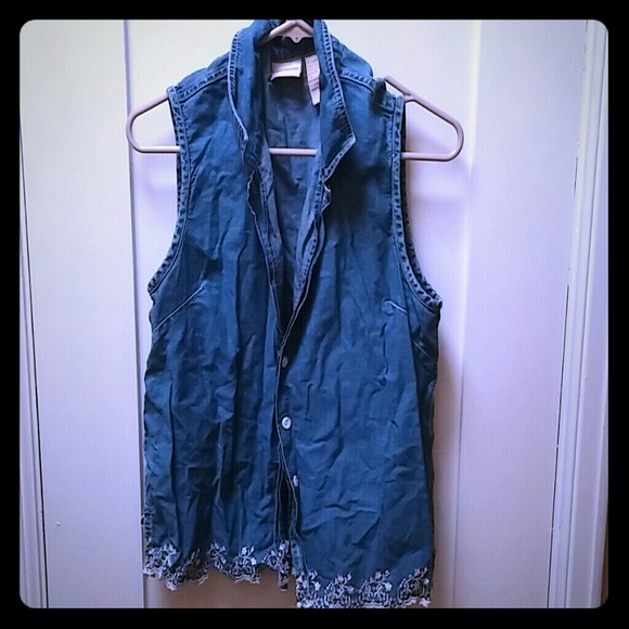 Denim Vest with vintage details